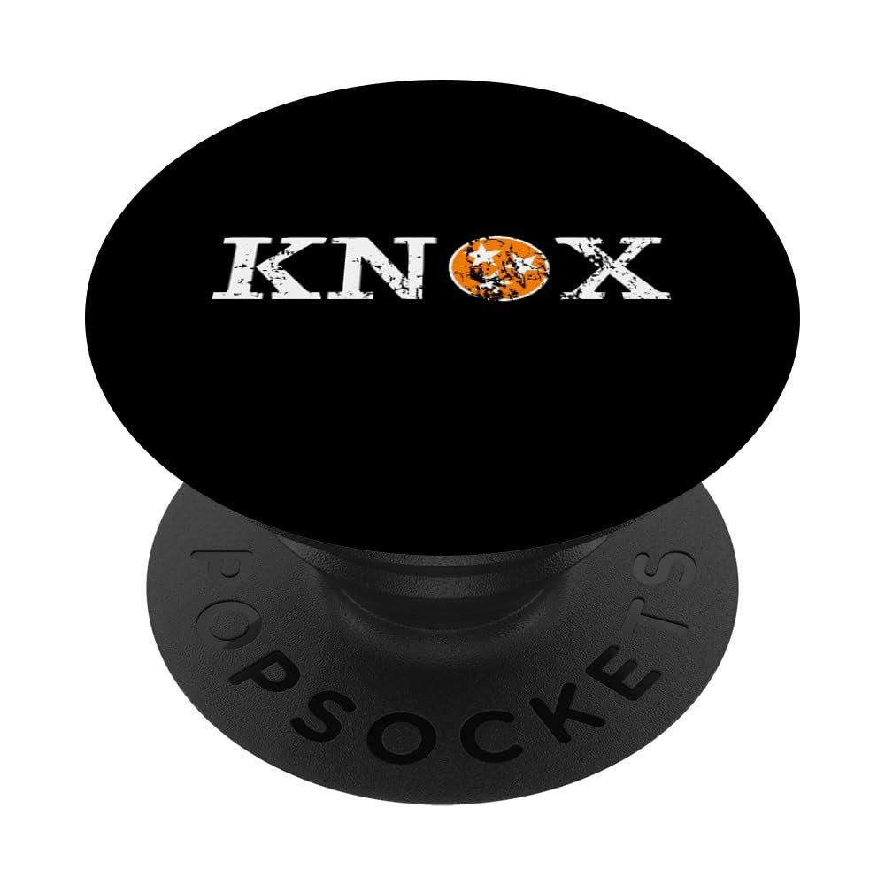 Knoxville Tennessee State Flag Orange White Distressed Knox PopSockets Adhesive PopGrip