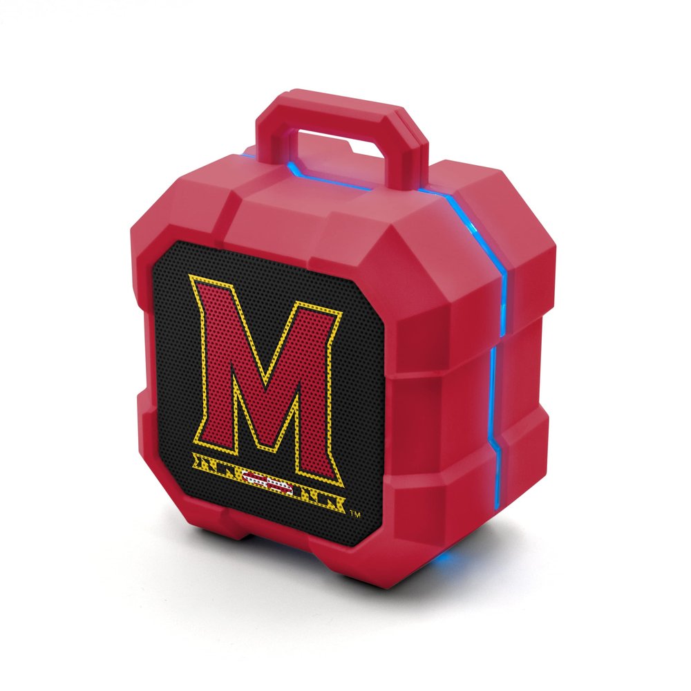 SOAR NCAA Shockbox LED Wireless Bluetooth Speaker, Maryland Terrapins