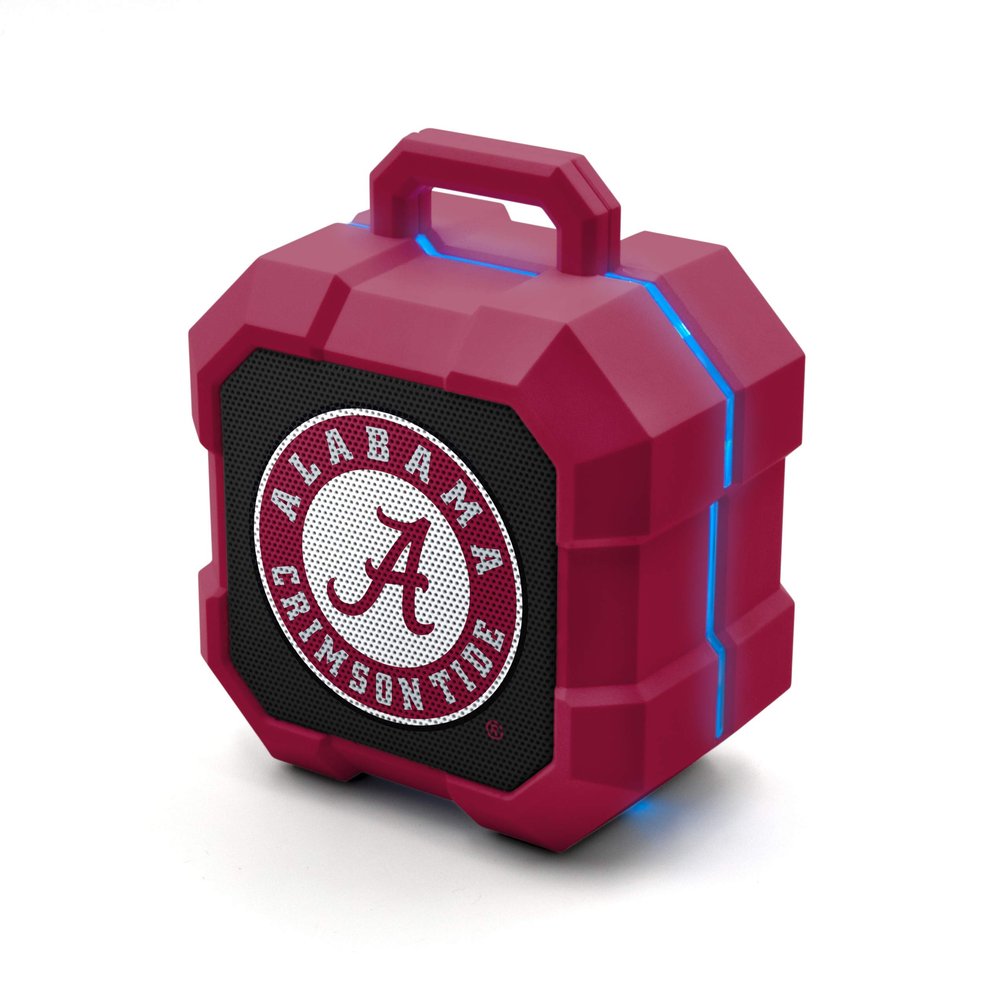 SOAR NCAA Shockbox LED Wireless Bluetooth Speaker, Alabama Crimson Tide