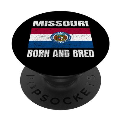 Missouri Born And Bred - Vintage Missouri State Flag PopSockets PopGrip: Swappable Grip for Phones & Tablets