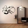 Vinyl Wall Decal Hair Clipper Scissors Haircut Barbershop Logo Stickers (3756ig) view 1