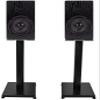 Rockville RockShelf 64B Bundle: Pair 6.5 in 400W Peak / 100W RMS Home Theater Bookshelf Speakers 4 Ohm, (2) RS21B 21 in Steel Speaker Stands, Black Finish, 4-Items view 1