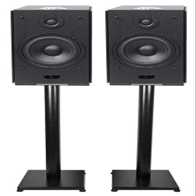 (2) RockvilIe HD5B 5" Powered Bookshelf Speakers Bluetooth Monitors w/29 Stands