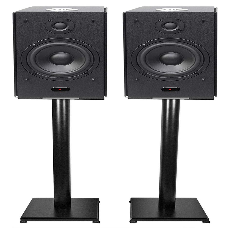 (2) RockvilIe HD5B 5" Powered Bookshelf Speakers Bluetooth Monitors w/29 Stands