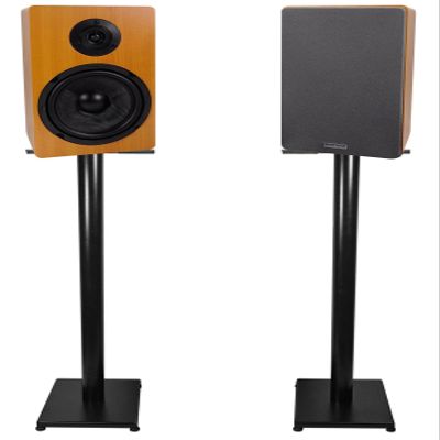 Pair Rockville RockShelf 64C Classic 6.5" Home Bookshelf Speakers w/37 Stands