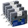 Absonic 4-Pack 9mm 0.35" Black on Clear Label Tape Compatible for Brother Tze-121 Tze121 TZ-121 P Touch Tze Tz Tape 9mm Clear for PTD220 PTD210 PTD200 PTD400 PTD600 PT1890 PT-1280 PT-1880 PT-2430PC view 1