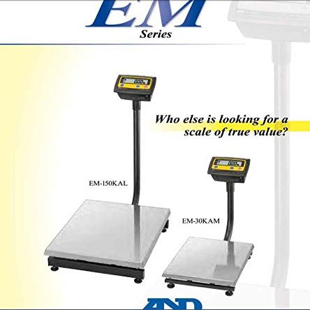 A&D EM-30KAM Weighing Bench Scale 30kg x 10/5/2g, Large Pan, Brand New