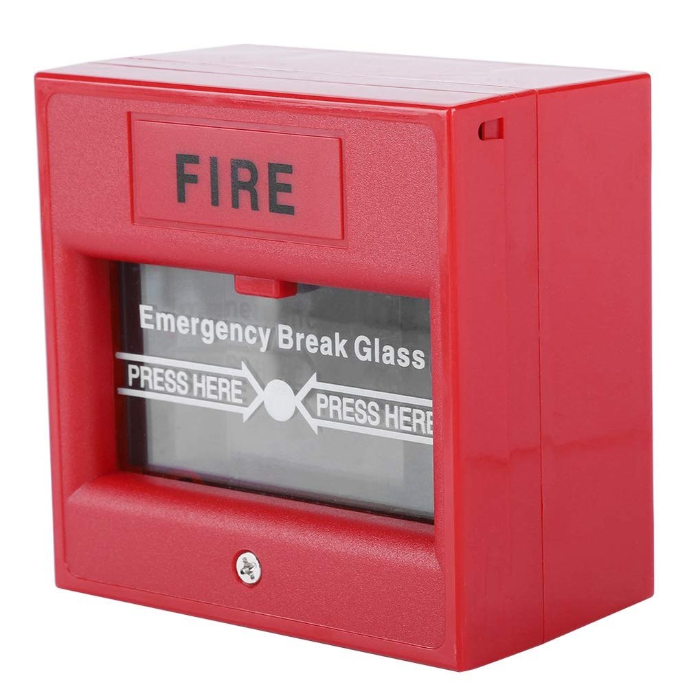 Door Emergency Exit Alarm Button, Emergency Door Release Security Glass Break Alarm Switch for Home/Business Security Panic Box