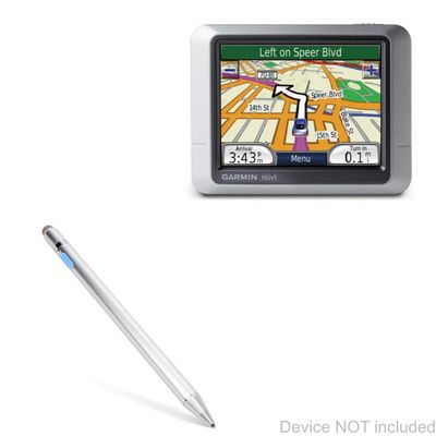 BoxWave Stylus Pen Compatible with Garmin nuvi 215 - AccuPoint Active Stylus, Electronic Stylus with Ultra Fine Tip - Metallic Silver