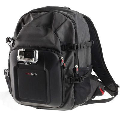 Navitech Action Camera Backpack & 18-in-1 Accessory Combo Kit with Integrated Chest Strap Compatible with The Veho MUVI HD | MUVI Action Camera