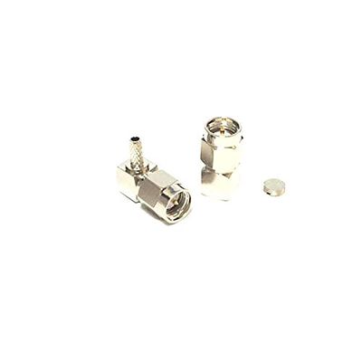 1pc New SMA Male Plug Connector Crimp for RG316 RG174 LMR100 Right Angle Nickelplated