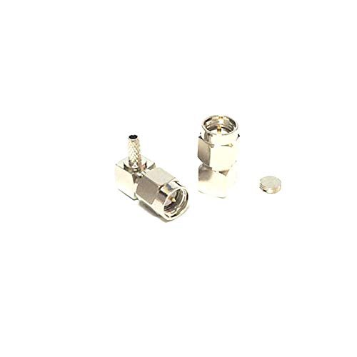 1pc New SMA Male Plug Connector Crimp for RG316 RG174 LMR100 Right Angle Nickelplated