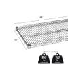 Thunder Group Chrome plated wire shelves 14" x 24" with 4 set plastic chip, comes in 2 shelves view 2