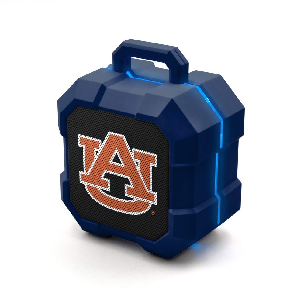 SOAR NCAA Shockbox LED Wireless Bluetooth Speaker, Auburn Tigers