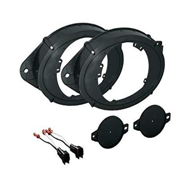 6" 6.5" 6.75" or 6x9 Front Door Car Speaker Install Adapter and Tweeter Mount Plates w/Speaker Wire Connectors -Made for Chevrolet GMC: 2014-2024 Silverado 1500, 2015-2024 Silverado 2500/3500 +More