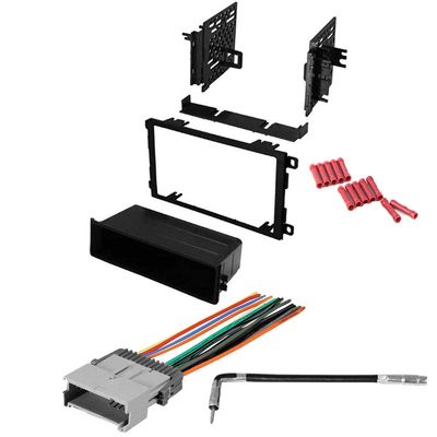 CACH KIT122 Bundle with Car Stereo Installation Kit for Toyota Matrix 2003  2004 in Dash Mounting Kit, Harness, Antenna for Double Din or Single Din Radio Receivers (4 Item)