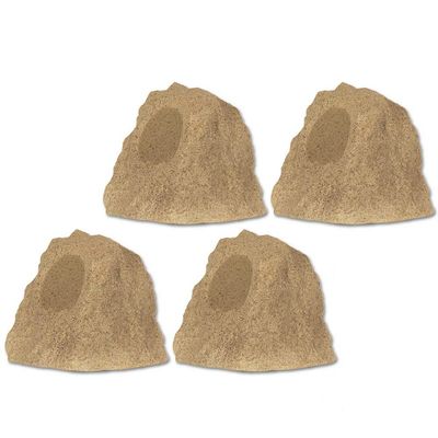 B42S Fully Wireless 240 Watt Rechargeable Battery Bluetooth Rock 4 Speaker Set Sandstone