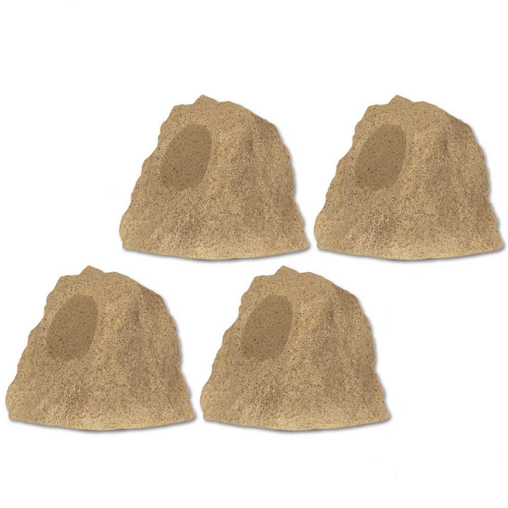 B42S Fully Wireless 240 Watt Rechargeable Battery Bluetooth Rock 4 Speaker Set Sandstone