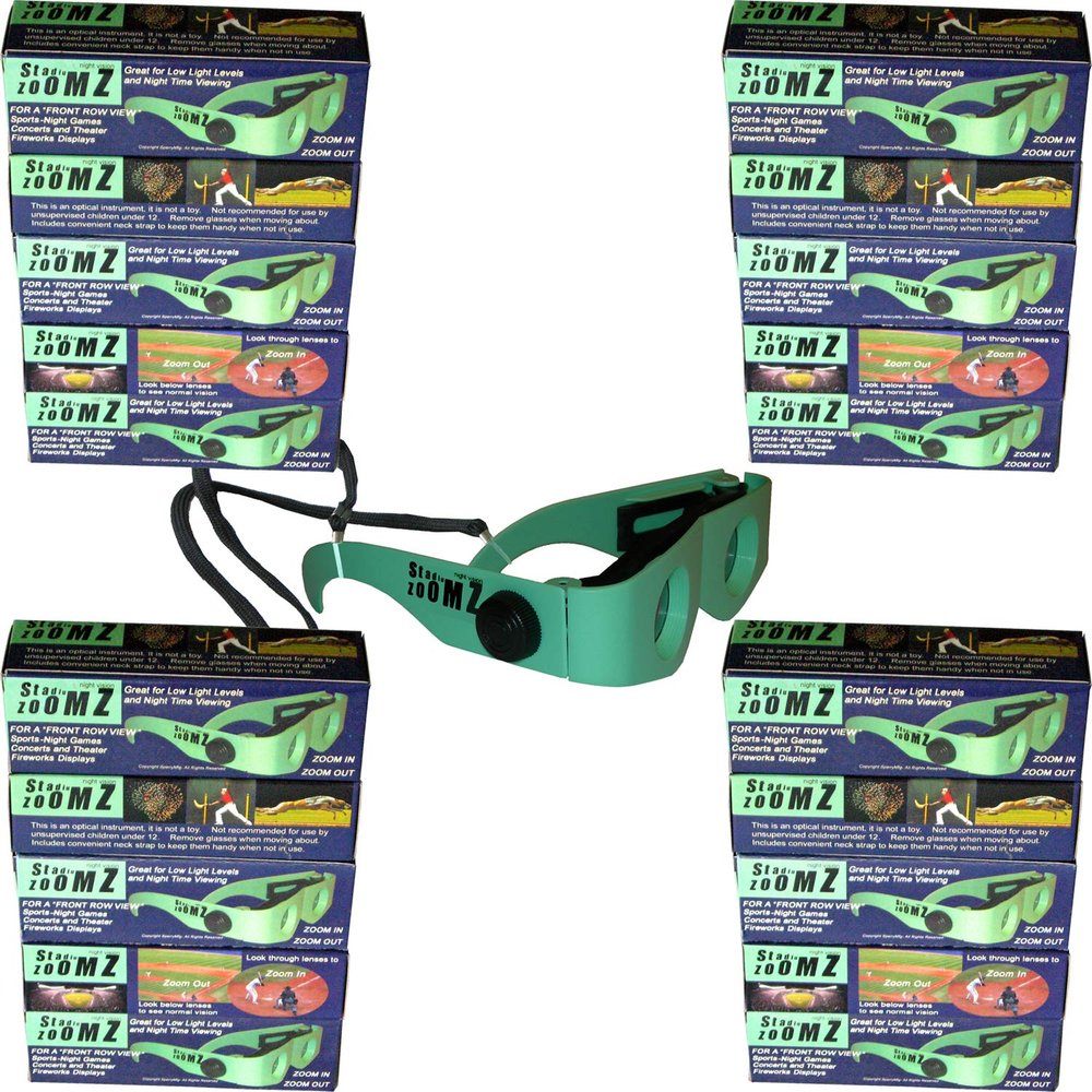 Lot of 20 Nite Vision Binocular Glasses, Low Light Levels, aid for Macular Degeneration Patients to See Faces and TV Again. Below Wholesale Cost.
