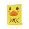 Cute Duck Face and Animal Name Lettering Nursery Decor Wall Art CANVAS PRINT Baby Girl and Baby Boy Kids Room Decor Nursery Room Decor Framed Ready to Hang-%100 Handmade in the USA-22x15 view 1