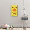 Cute Duck Face and Animal Name Lettering Nursery Decor Wall Art CANVAS PRINT Baby Girl and Baby Boy Kids Room Decor Nursery Room Decor Framed Ready to Hang-%100 Handmade in the USA-22x15 view 4