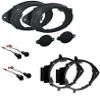 2 Pair 6" 6.5" 6.75" (or 6x9 Front) Car Speaker + Tweeter Install Mount Bracket Plates with Wire Connectors- Made for Some Chevrolet GMC GM: 2015-2024 Silverado, Sierra, Tahoe, Suburban, Yukon Etc