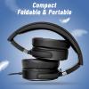 rockpapa Grade Wired Headphones with Microphone, Lightweight Foldable Stereo Bass Headphones with No-Tangle Cord & 3.5mm Jack for Adult/Kids, Laptop Tablet Airplane Chromebooks Black/Grey view 4