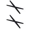 NicelyFit Temple Earsocks Sleeves Replacement for Oakley Eyeglass Frame OX3107 OX3093 OX5050 OX5072 OO4020 OO4036 OO6006 (2 Pairs of Satin Black) view 1
