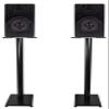 Rockville RockShelf 64B Bundle: (2) 6.5-in 400W Peak/100W RMS Per Pair Bookshelf Speakers, 4 Ohm, (2) RS37B 37-in Steel Speaker Stands, for Home Theater and Studio Audio, 4-Items view 1