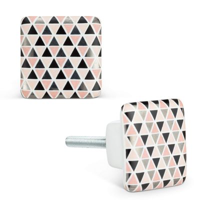 Abbott Collection Square Graphic Knob-1.3" Sq
