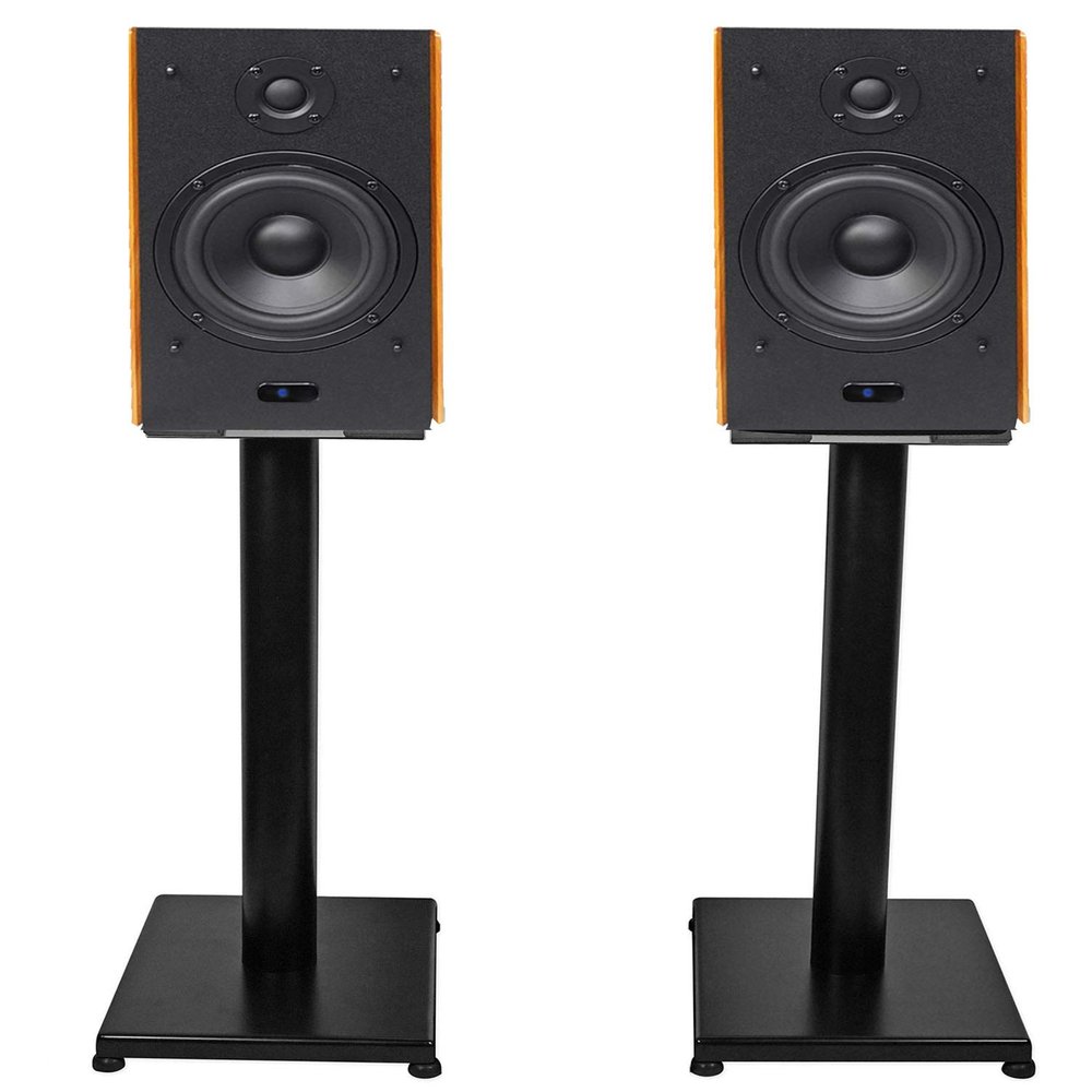 (2) RockvilIe HD5 5" Powered Bookshelf Speakers Bluetooth Monitors w/21 Stands