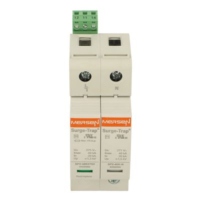 83020117 | STPT2-40K275V-2PGM | MERSEN (FERRAZ) Surge Trap PLUGGABLE Surge Protection Type 2-40 KA 1-Pole & N