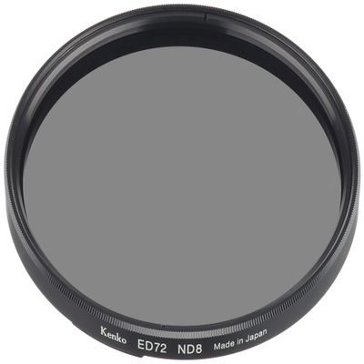 Kenko 389805 ED ND8 Lens Filter, One-Touch Detachment Filter, for 2.8 inches (72 mm), for Dimming Use, Water Repellent, Oleophobic Coating, Bayonet Type, Made in Japan