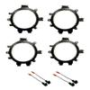 2 Pair 5 1/4" 6" 6.5" Car Speaker Install Adapter Mount Bracket Plates w'Speaker Wire Connectors Made for Some Chevrolet GMC: 1999-2006 Silverado/Sierra, 1995-2006 Suburban/Tahoe/Yukon and More view 1