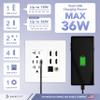 BASEPORT Premium HDMI Outlet Wall Plate with 36W USB Receptacle 1 USB-A 2 USB-C, Duplex 20 Amp Outlets, 4 HDMI, Coax Keystone, Cat6 Rj45 Ethernet Wall Plate, Double Gang, White view 3
