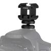 Andoer Aluminium Triple Hot Shoe Camera Mount Adapter Triple Shoe Bracket for Light Monitor Micr Audio Recorder Studio Flash Video Camera view 4