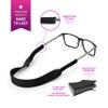SQV Eyeglasses Holder Strap Premium Soft Neoprene Adjustable Sport Eyeglasses Holder for Men & Women - Glasses Cord Lanyard - Eyeglass Retainer (2, Black) view 2