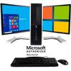 HP Elite Desktop Computer, Intel Core 2 Duo 2.9 GHz, 8 GB RAM, 1 TB SATA HDD, Keyboard & Mouse, WiFi, Dual 22in LCD Monitors (Brands Vary), DVD, Windows 10, (Renewed) view 1