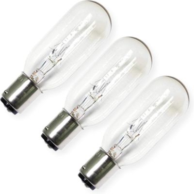 Eiko CAX-130V Ophtalmic Lamp Light Bulb; 50 Watts; 130 Volts; 775 Initial Lumens; Double Contact Bayonet (BA15d) Base; T8 Bulb; CC-13 Filament; Pack of 3