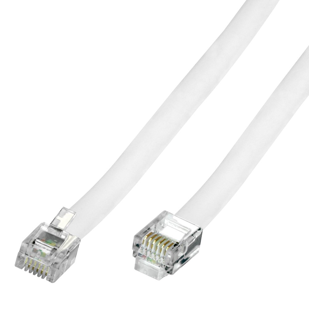 Conext Link 7 FT feet RJ11 6P6C Modular Telephone Extension Cable Phone Cord Line Wire (White) 33225