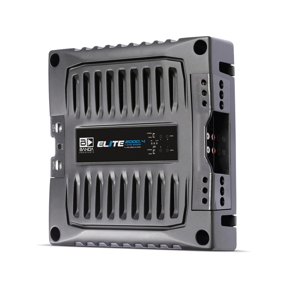 4-Channel Vehicle Audio Bass Amplifier - 500 Watts Max High-Powered Mono Bass Amplifier w/Subsonic Filter and Low Pass Filter Stable at 2 ohm, LED Indicators, Sound Specialization - Banda 2000.42OHM
