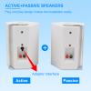 Herdio 5.25 Inch 300 Watts Indoor Outdoor Bluetooth Speakers Waterproof Wall Mount Speakers Wired System All Weather Resistant for Patio Porch Home Theater Backyard(White) view 3