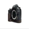 5D Mark IV Camera Case, BolinUS Handmade Genuine Real Leather Half Camera Case Bag Cover for Canon Eos 5D Mark IV Camera Bottom Opening Version + Hand Strap (Coffee) view 2