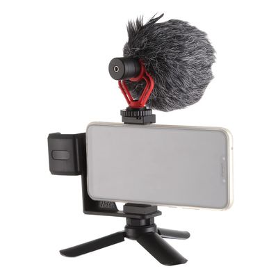 FocusFoto Video Cage Handle Rig + Mini Tripod Kit for Smart Phone