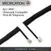 RJ11 4P4C Modular Telephone Handset Cable Receiver Coil Cord Wire (7 Feet, black) view 4