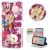 STENES Bling Wallet Case Compatible with Google Pixel 2 - Stylish - 3D Handmade Crystal Castle Crown Pumpkin Car Butterfly Flowers Magnetic Wallet Design Leather Cover Case - Red view 1