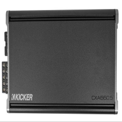 KICKER 46CXA6605T CXA660.5 660w 5-Channel Car Amplifier Class A/BwithClass D Amp Bundle with Rockville RWK42 4 Gauge 4 Chan Car Amp Wiring Installation Wire Kit (2) RCA's