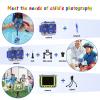 Ourlife Digital Camera, Selfie Waterproof Cameras for Teens, 1080P 8MP 2.4 Inch Large Screen Cam Digital Camera with 8GB TF Card, Fill Light,Christmas Birthday Gift (Blue) view 3