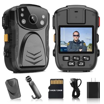 PatrolMaster 1296P UHD Body Camera with Audio, 2 Inch Display, Night Vision, Waterproof, Shockproof, Body Worn with Compact Design, Police Use (64GB)