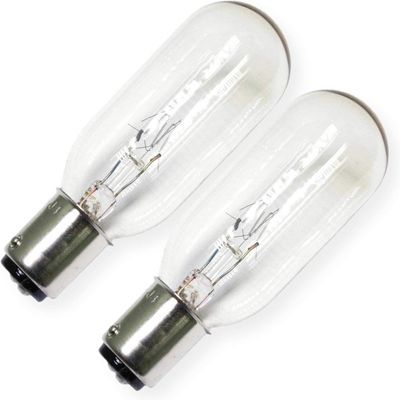 EiKO CAX-130V Ophtalmic Lamp Light Bulb, 50 Watts, 130 Volts, 775 Initial Lumens, Double Contact Bayonet (BA15d) Base, T8 Bulb, CC-13 Filament, 3.13"/79.4mm MOL, 1.00"/25.4mm MOD, Pack of 2